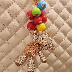 NEW Bling Chunky Colorful Teddy Bear Bag Charm / Keychain